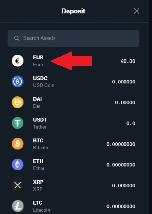 Retrait euro Coinbase 