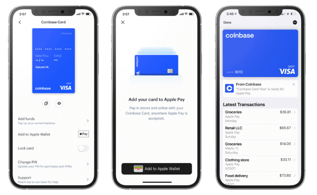 Carte Coinbase