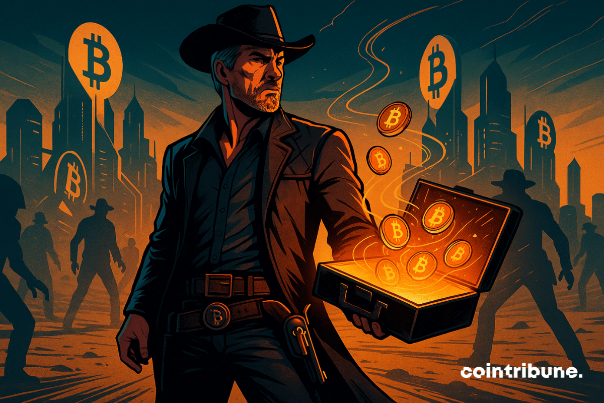 Michael Saylor, cofondateur de Strategy, en cow-boy du Bitcoin.