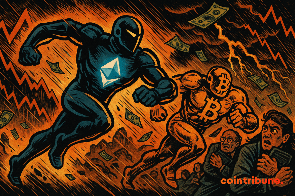 Le super-héros d'Ethereum devance Bitcoin dans une tempête financière chaotique.