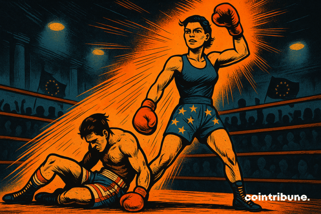 Boxing arena where a female boxer representing MiCA knocked out a male boxer representing the American GENIUS.