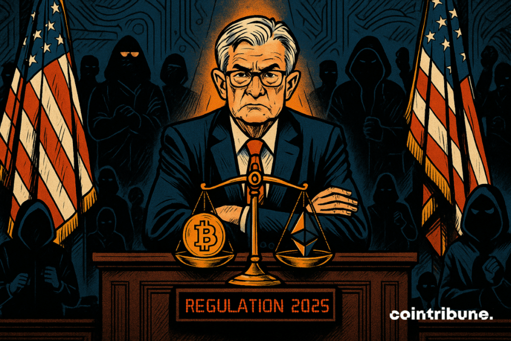 Powell en juge de la régulation crypto.