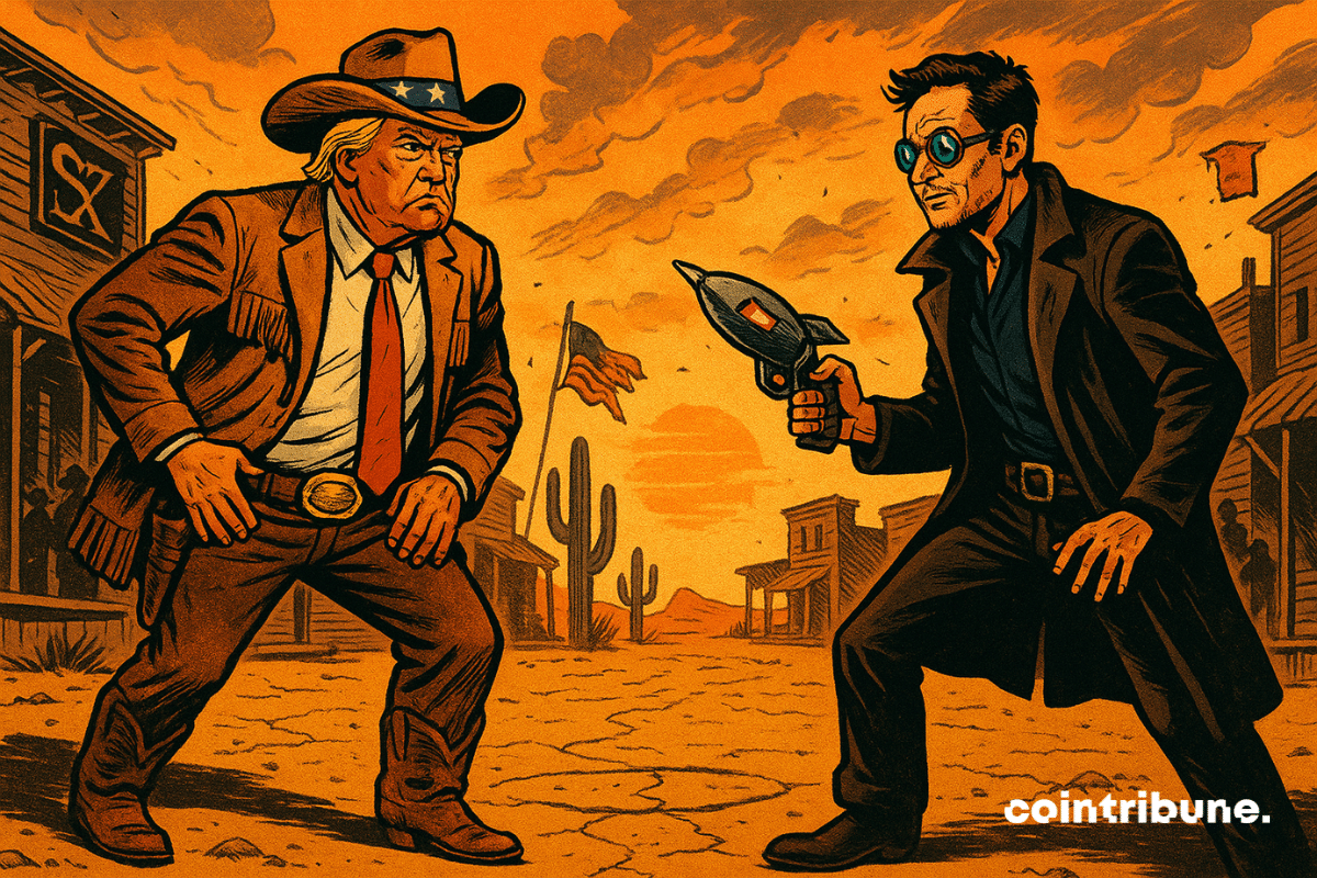 Trump y Musk se enfrentan en un duelo al estilo del viejo oeste.