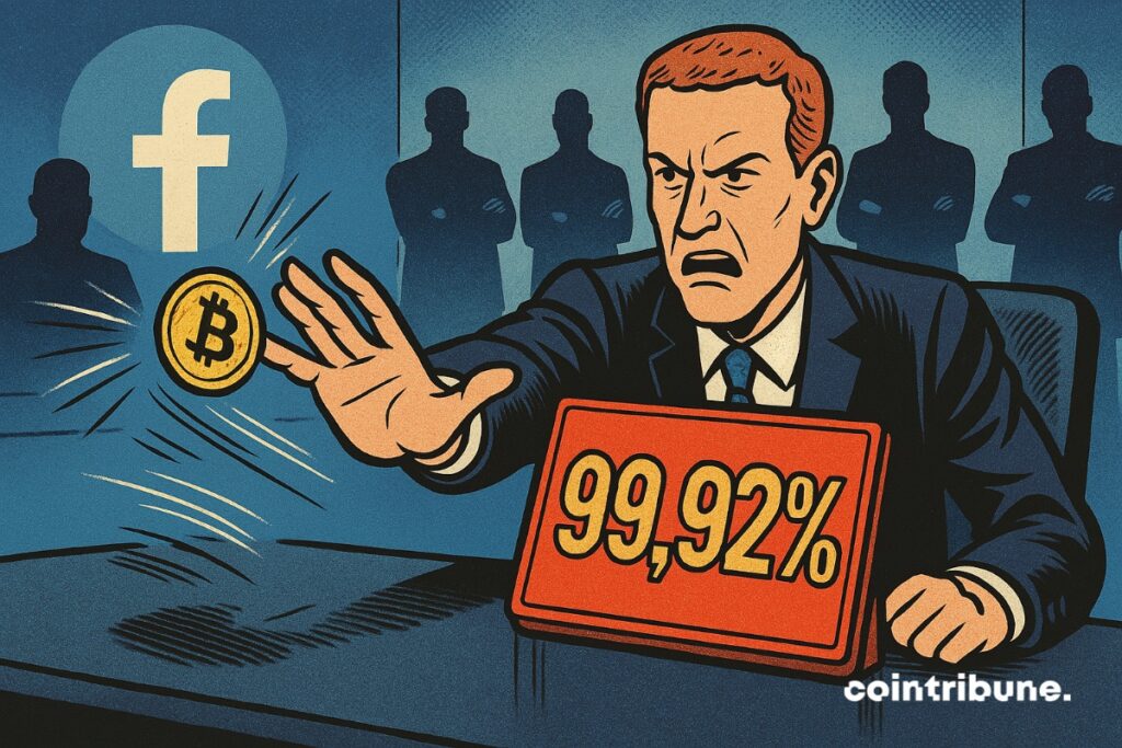 Meta CEO Mark Zuckerberg rejects bitcoin after a tie-breaking vote to include it in his treasury.
