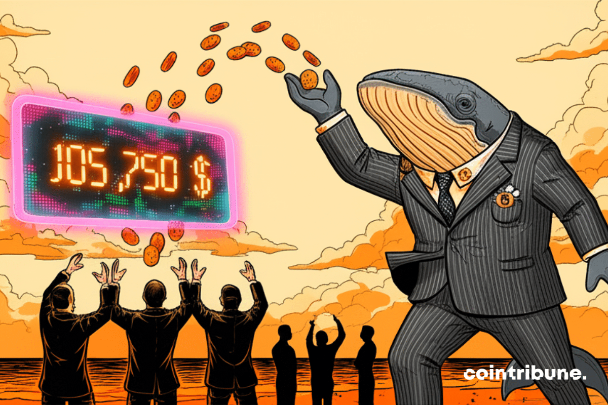 Baleine en costume lance des Bitcoin, institutions en quête frénétique