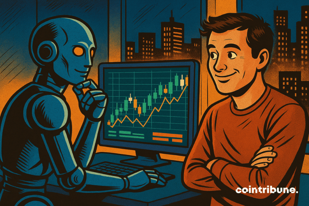 une intelligence artificielle qui apprend le trading automatisé à un homme
