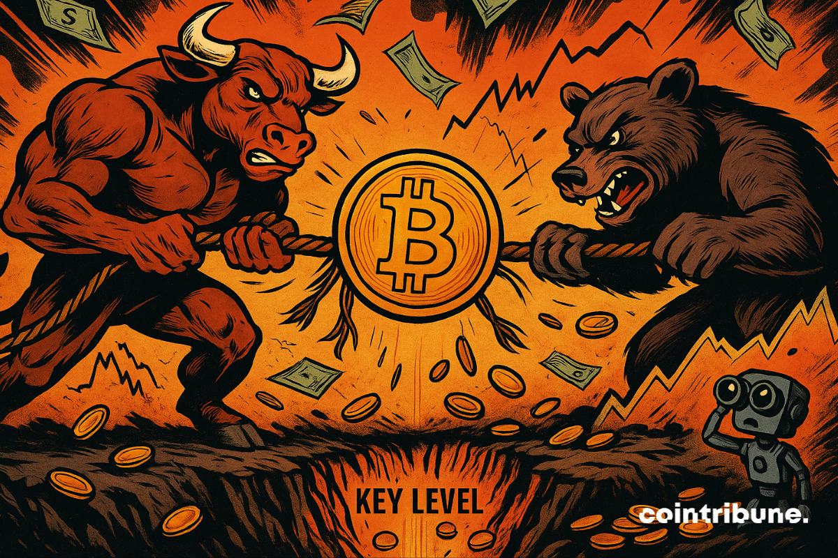 El toro y el oso juegan un tira y afloja con Bitcoin por un pozo denominado nivel clave.