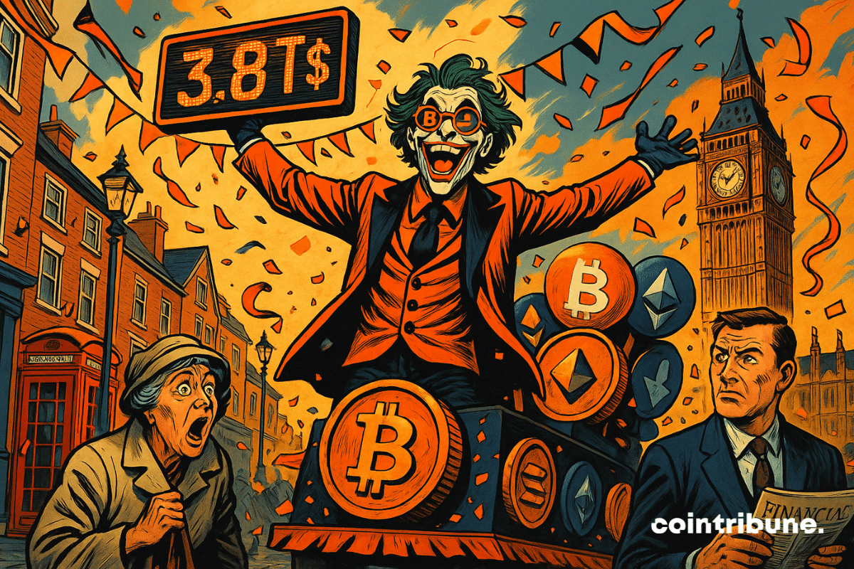 Une parade de la Crypto à Londres, ce qui symbolise la capitalisation boursière de l’industrie.