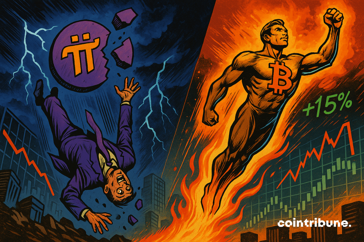 La chute de Pi Network face à un Bitcoin en feu.