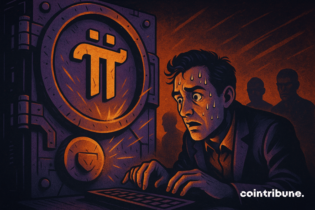 Le compte à rebours du coffre de la crypto Pi Network.