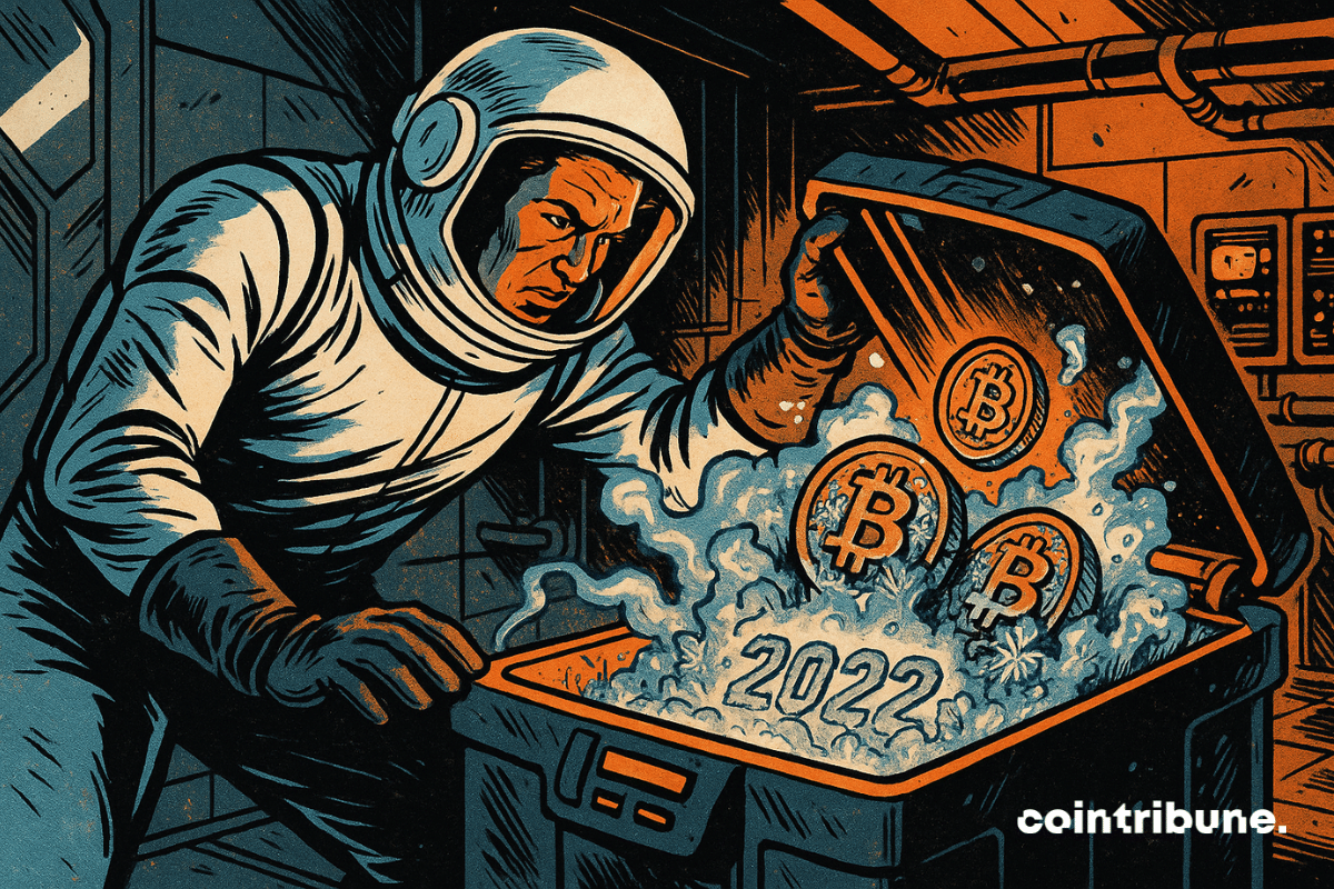 Um técnico espacial da SpaceX está cuidando da transferência criogênica de Bitcoin.