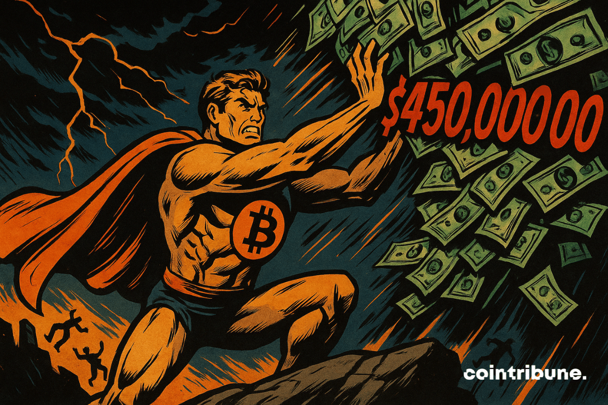 Bitcoin en modo superhéroe desafía liquidación de 450 millones de dólares en tormenta financiera