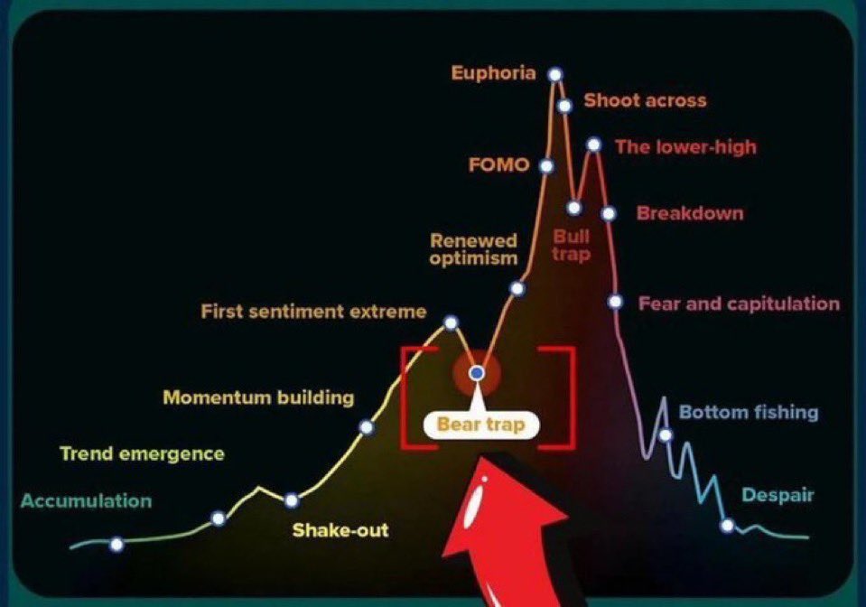 Esta configuración podría corresponder a una « Bear Trap » del bitcoin, una trampa bajista donde el mercado simula una tendencia negativa para incitar a vender… justo antes de un rebote.