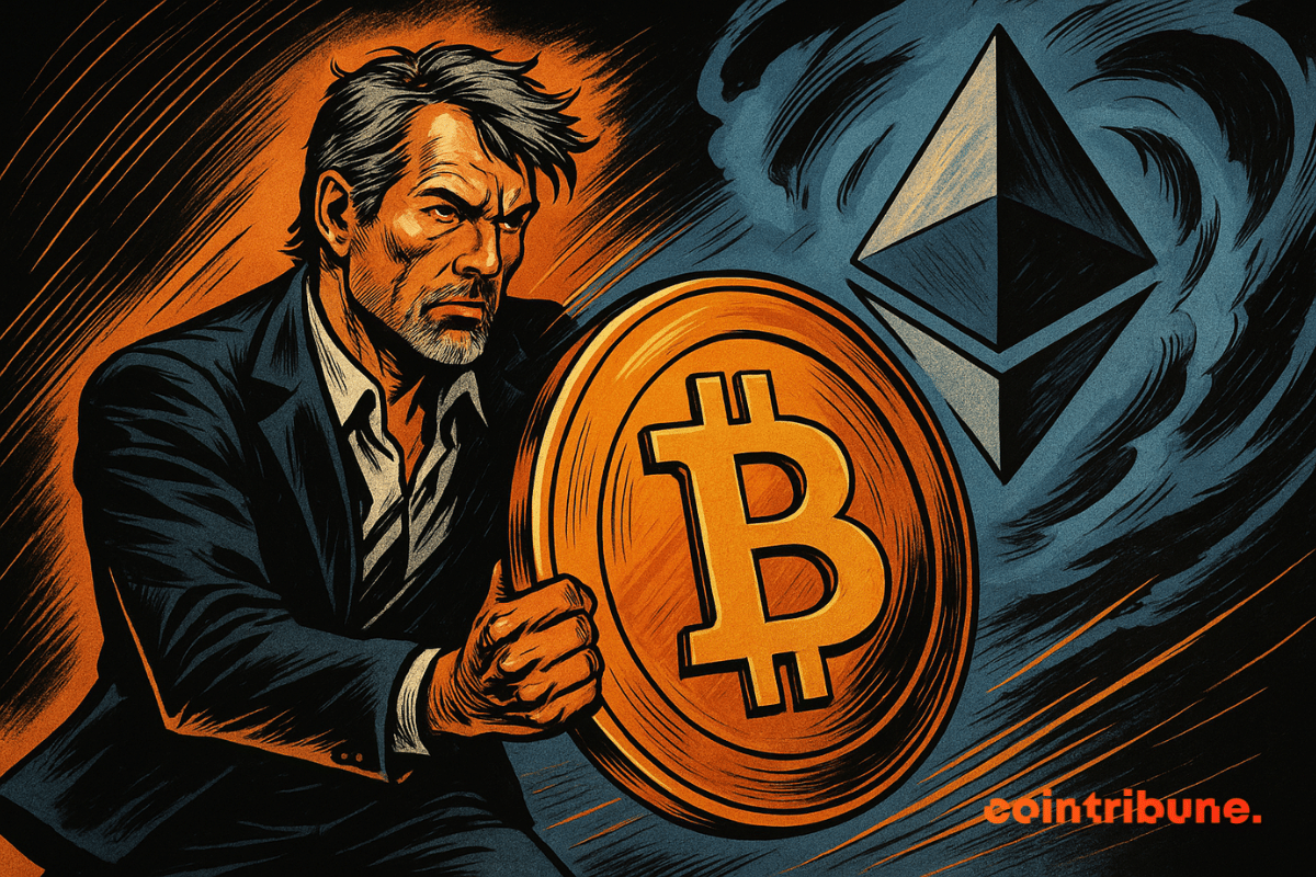 Pendant qu’Ethereum grimpe et séduit Wall Street, Saylor s’accroche à son bitcoin comme un marin à son mât. Altcoins ? Il sourit… et continue de remplir sa cale.