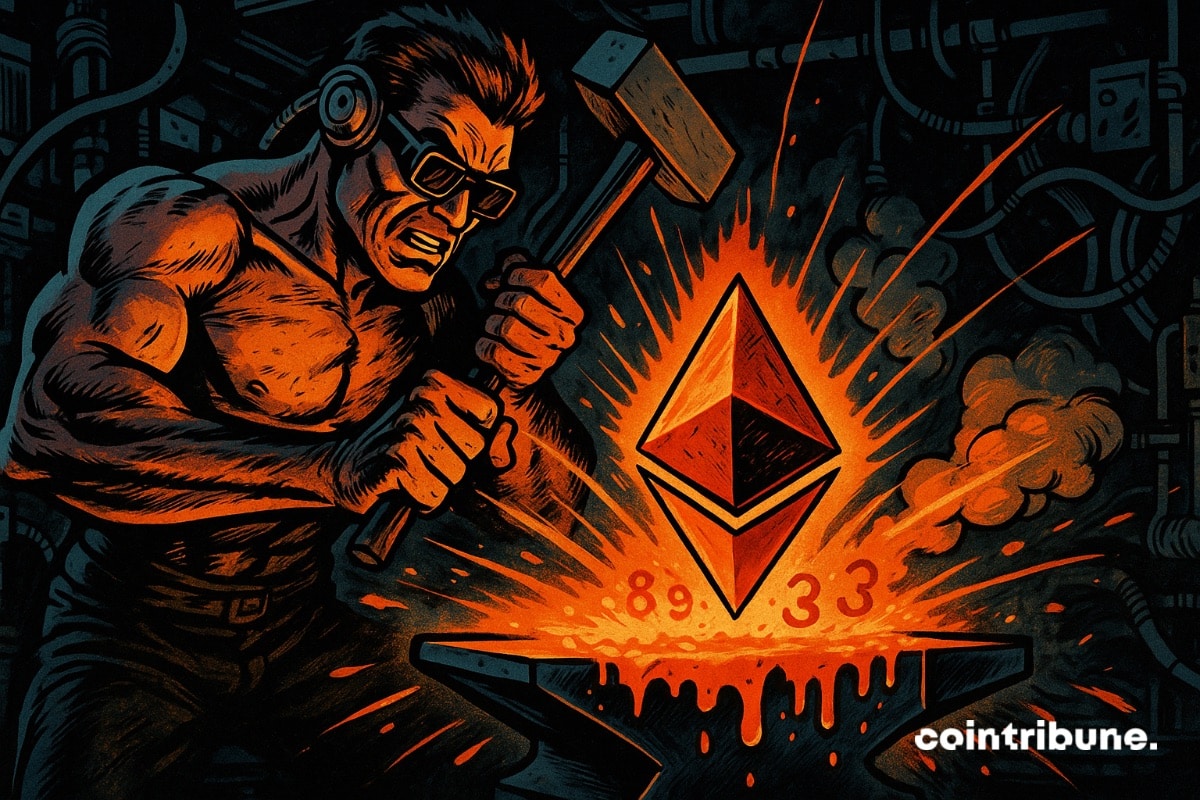 Un forgeron qui forge un Ethereum plus compétitif en frais de transaction crypto.