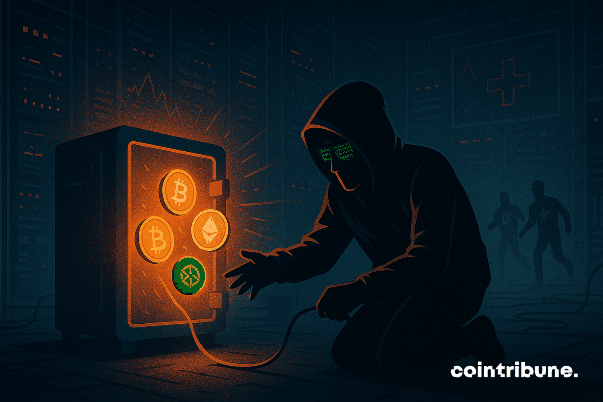 Le hacker se trouve à côté du coffre-fort crypto de l’exchange Swissborg.