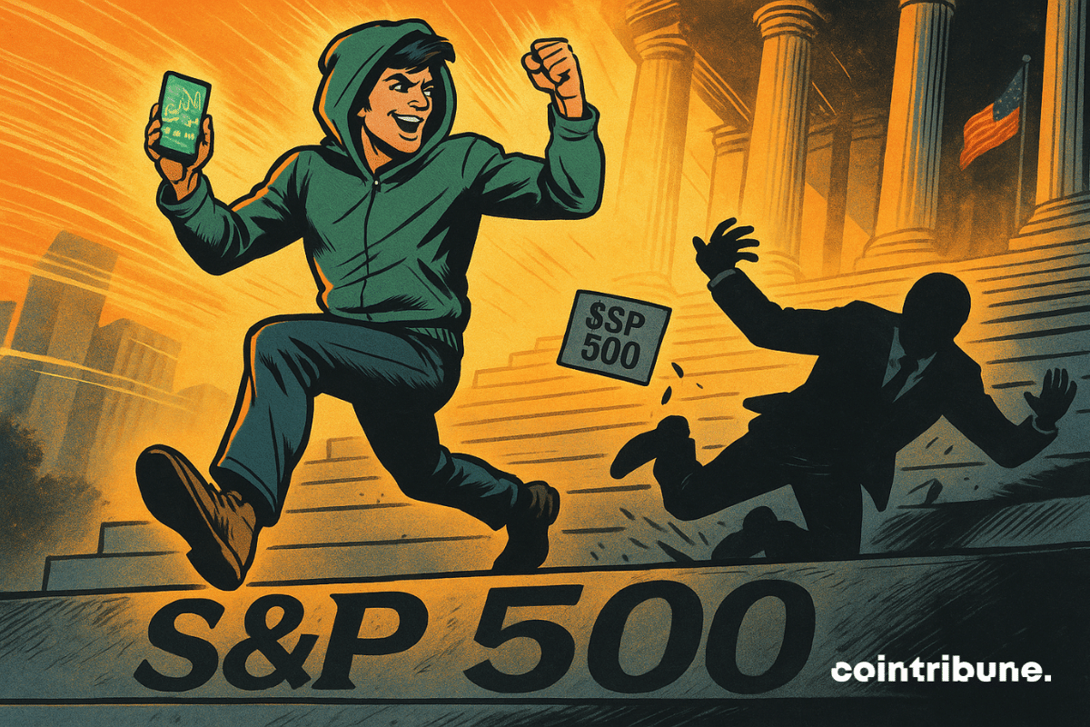 Robinhood grimpe les marches de Wall Street après son adhésion au S&P 500 pendant que Strategy trébuche.