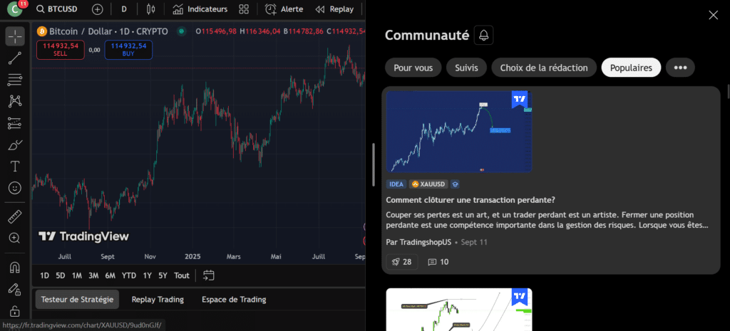 communauté TradingView 