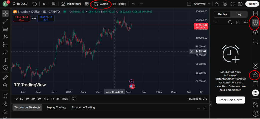  alertes intelligentes de TradingView