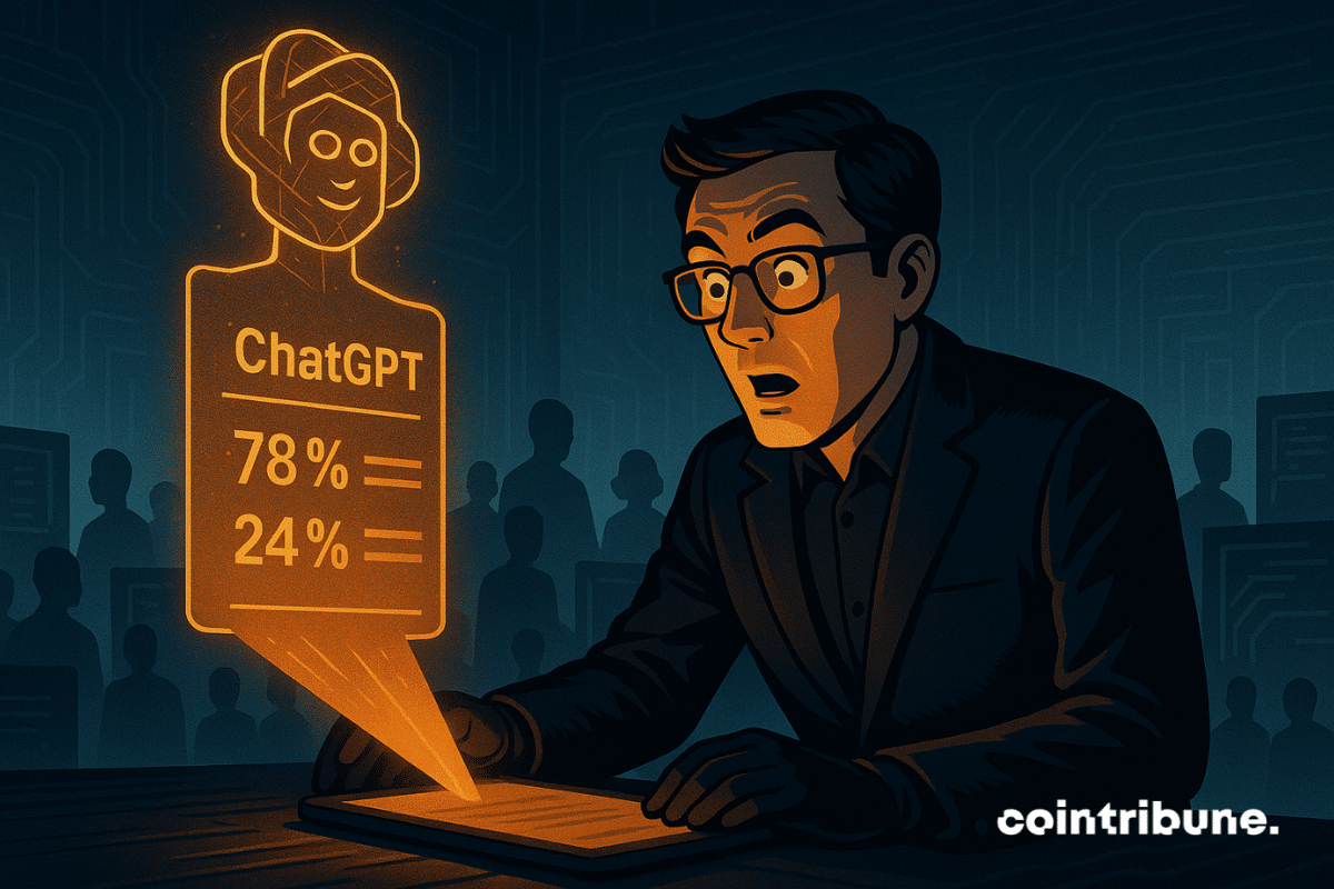 Un analyste découvre, stupéfait, un rapport holographique sur l’IA, révélant les usages réels de ChatGPT par la foule.