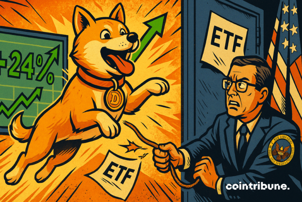 Le Shiba Inu Dogecoin bondit, échappant à la SEC, tandis que le cours explose malgré le blocage de l’ETF.