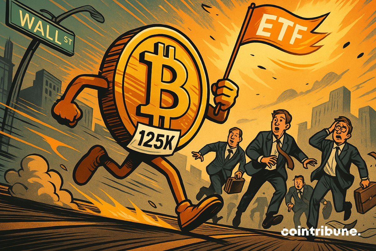 Bitcoin a US$ 125 mil corre à frente com a bandeira do ETF, deixando os empresários para trás em choque.