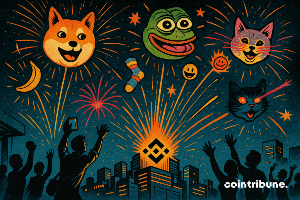 Crypto investors are watching a memecoin fireworks show on the BNB Chain.