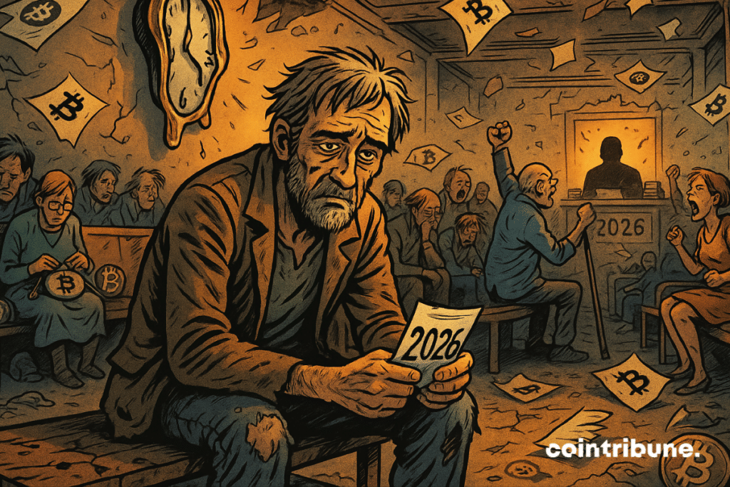 Acreedores desesperados esperan en una oficina en ruinas mientras Mt. Gox retrasa los pagos hasta 2026.