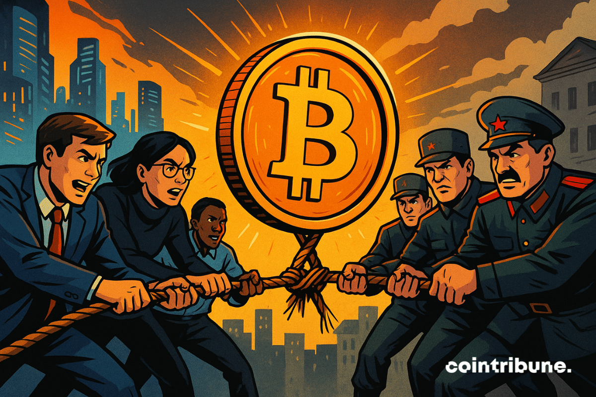 Les responsables russes et les utilisateurs de cryptomonnaies s'affrontent au sujet d'une pièce Bitcoin géante.