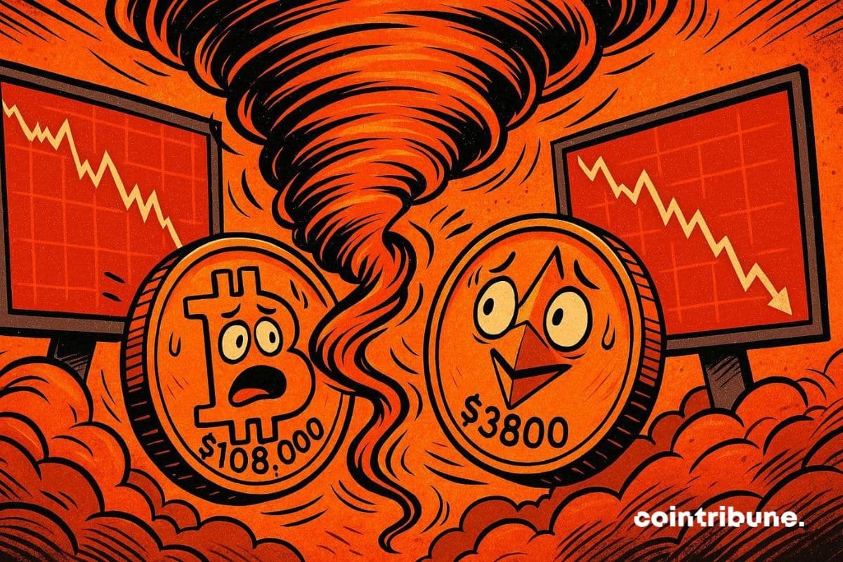 Bitcoin y Ethereum en caída prolongada este 22 de octubre de 2025.