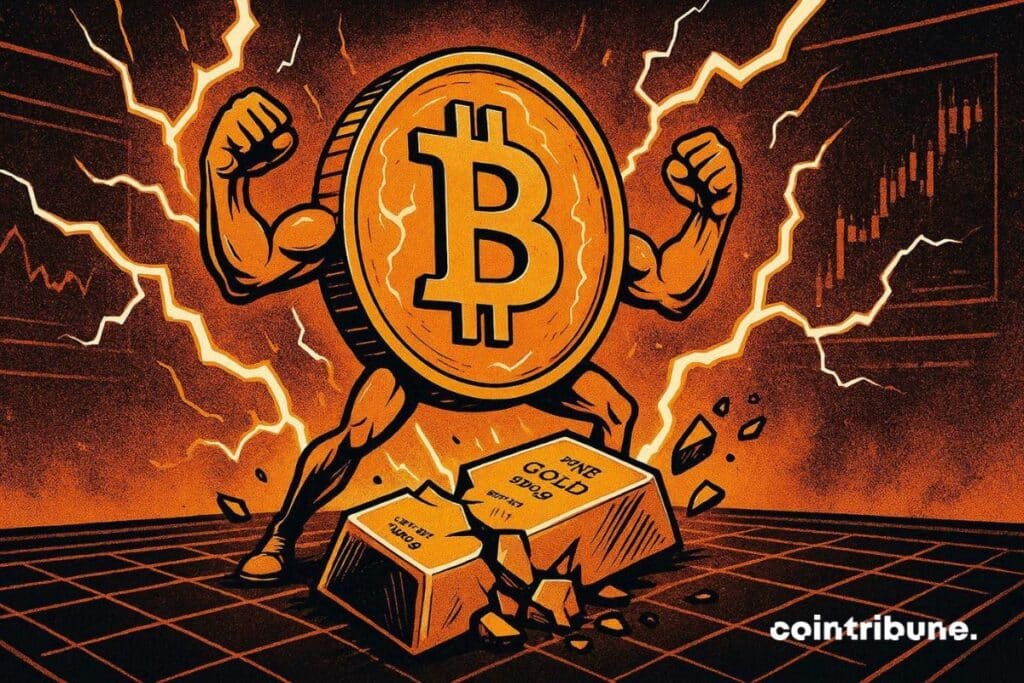 Le bitcoin résiste devant l’or qui chute.