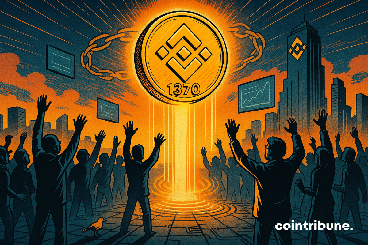 Une crypto BNB sacrée, célébrée par une foule en liesse