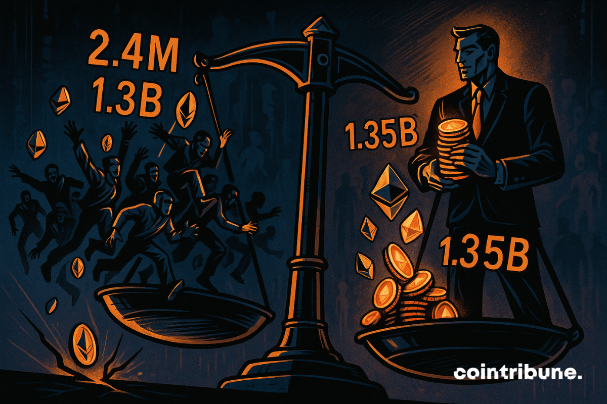Balance géante : validateurs paniquent, institutions stabilisent avec l’ETH
