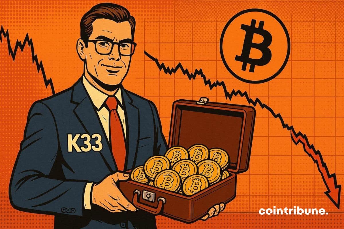 El jefe de K33 Research con una maleta llena de bitcoins.