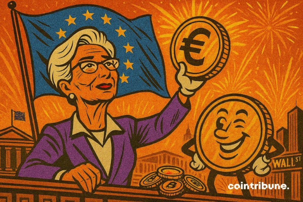Christine Lagarde la présidente de la BCE qui brandit l’euro numérique en signe de souveraineté économique pour l’Europe.