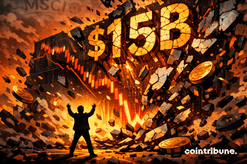 Un investisseur solitaire lève les armes alors que le mur des cryptomonnaies s'effondre, 15 milliards de dollars s'écroulent, MSCI dans les nuages.