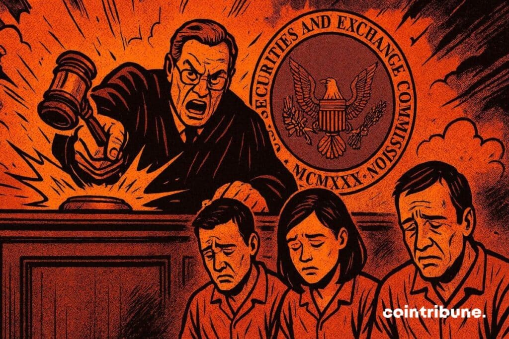 La SEC qui condamne les anciens dirigeants d’Alameda dans l’affaire FTX, avec Caroline Ellison écopant de 10 ans de bannissement.