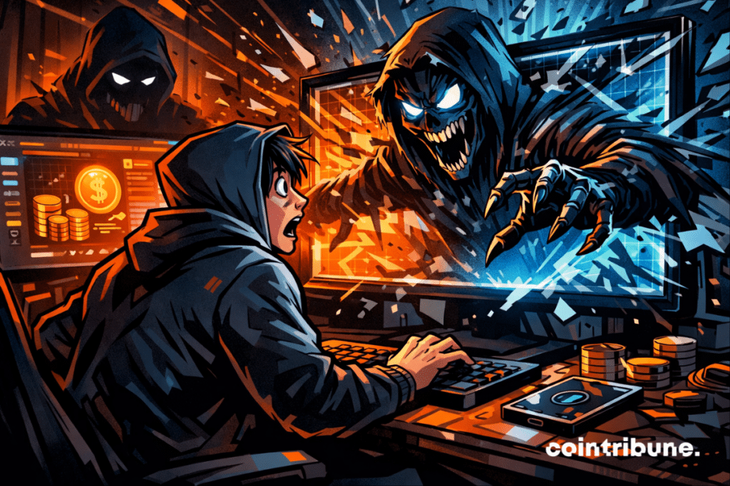 Jugador se sorprende cuando el malware Stealka aparece en la pantalla y amenaza su billetera de criptomonedas.