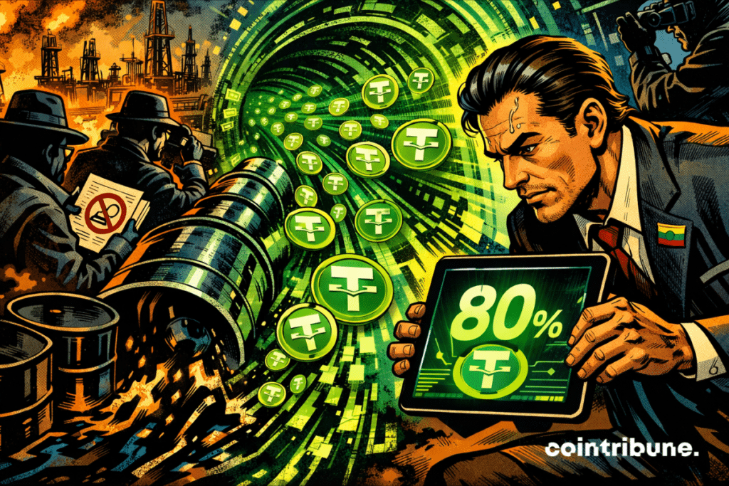 Venezuelan agent channels oil revenue into USDT as digital tokens flow from barrels.