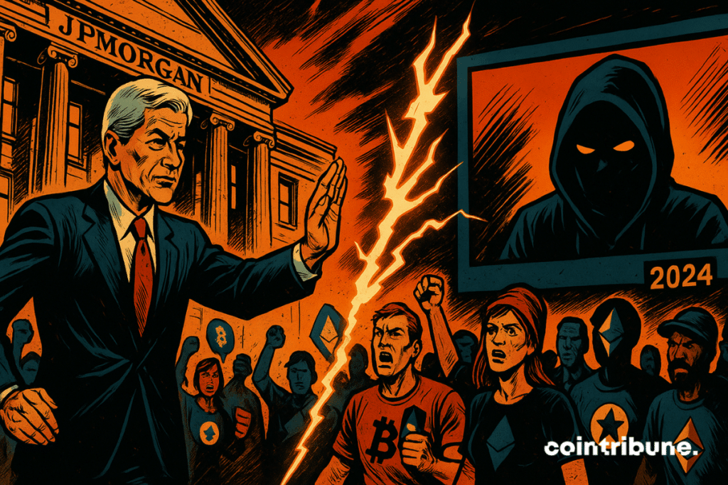 Jamie Dimon affronte une foule crypto sous tension électrique