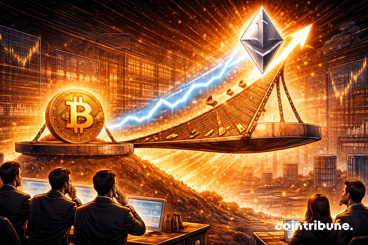 Ethereum pourrait bondir de 95 % face au Bitcoin selon une figure graphique clé !