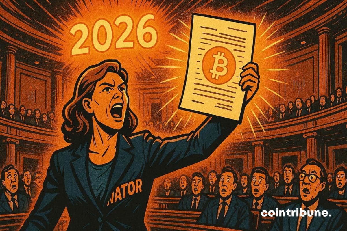 Une sénatrice américaine dans un sénat avec une loi crypto pour janvier 2026.