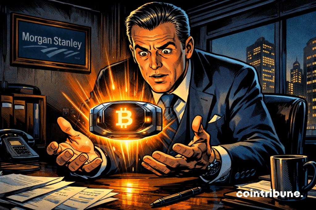 Un banquero de Morgan Stanley descubre una billetera cripto.