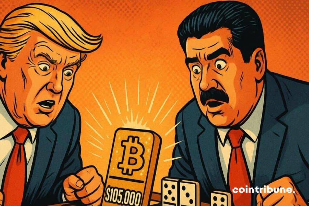 Donald Trump et le président Maduro du Venezuela en pleine crise, le bitcoin émerge et pourrait atteindre les 105 000 dollars bientôt.