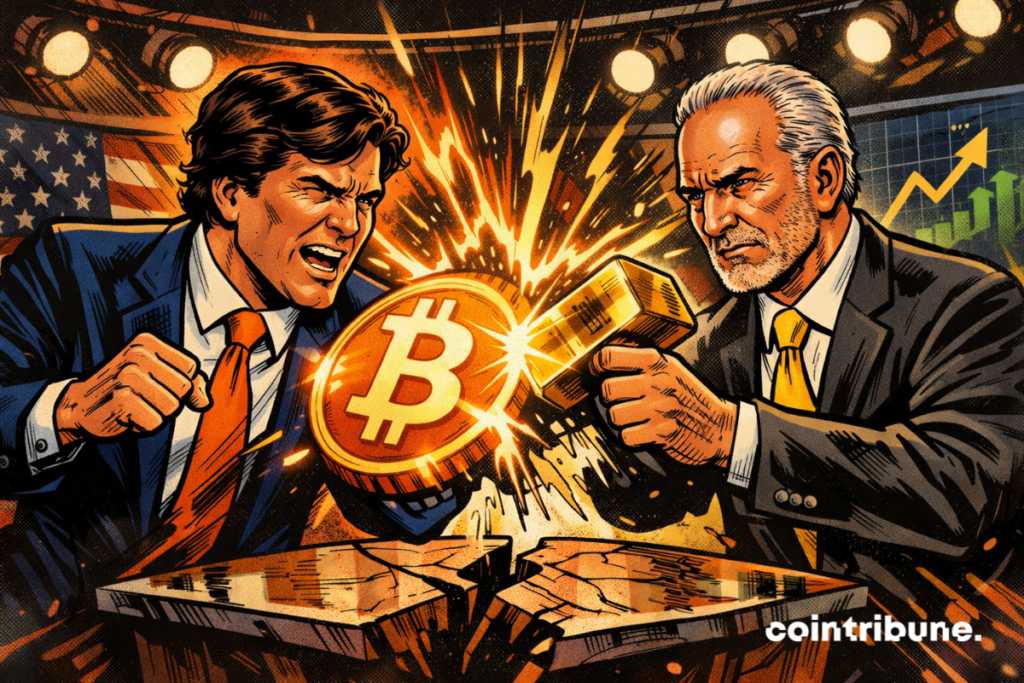 Choque explosivo entre Bitcoin y el oro en un plató de televisión