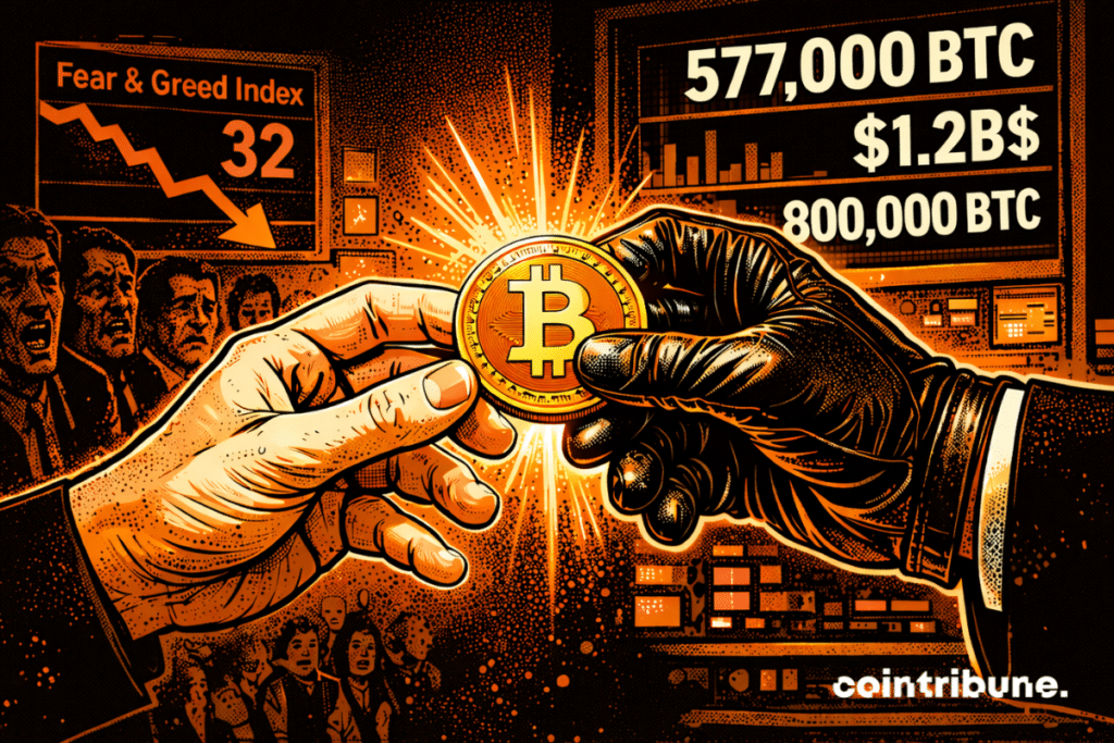 Tense Bitcoin transfer between public fear and institutional power