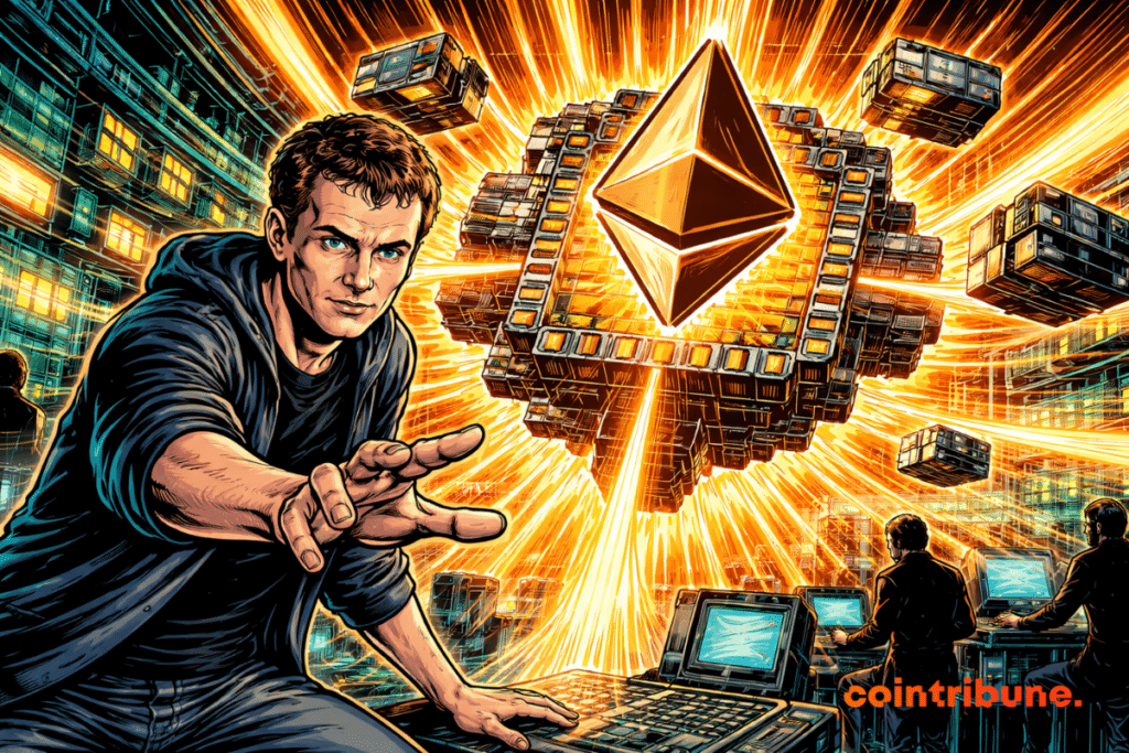 Vitalik ante un gigantesco núcleo Ethereum que flota