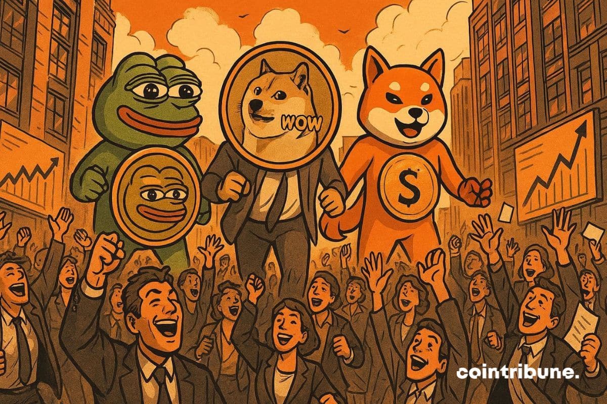 Le retour en force des memecoins : PEPE, Dogecoin et Shiba Inu en tête des gains