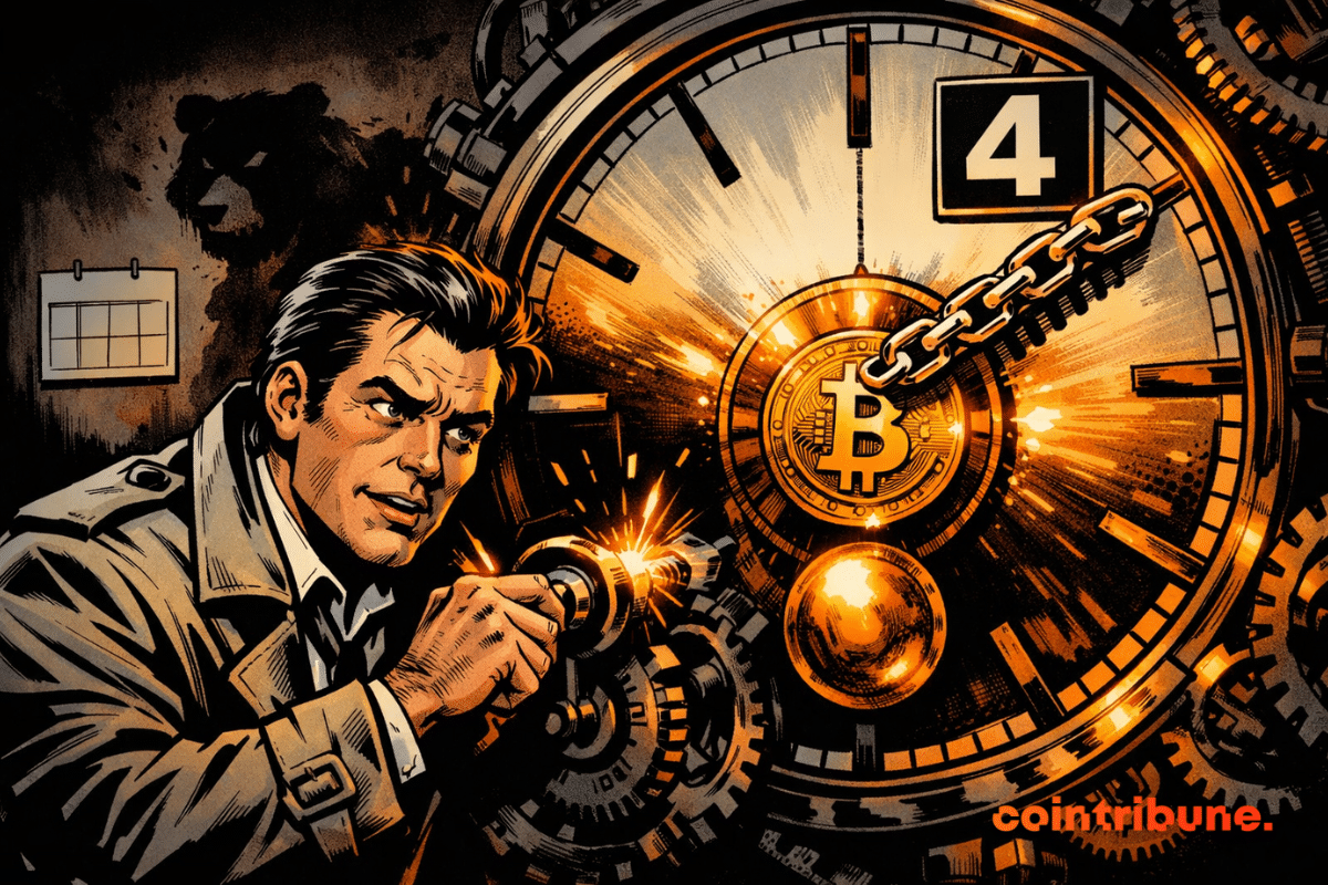 a giant clock at the heart of Bitcoin