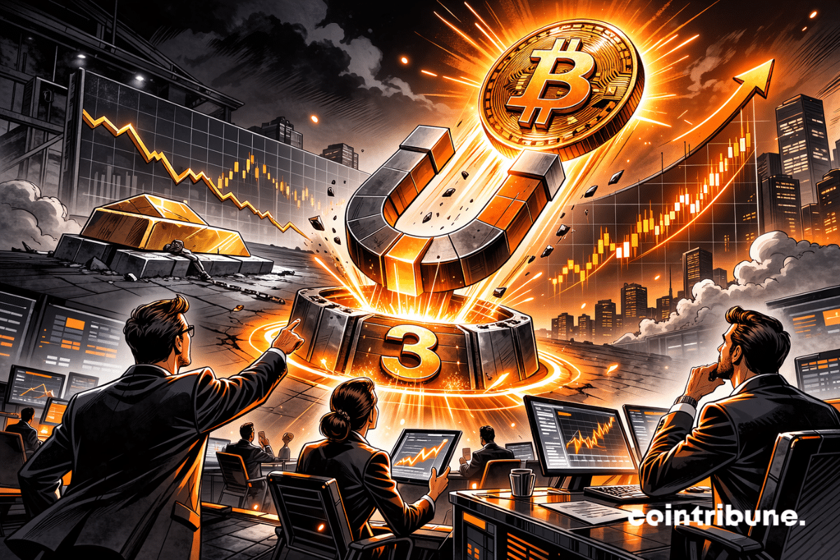 Le Bitcoin grimpe de 3 % alors que la divergence avec l’or pourrait signaler un potentiel de hausse